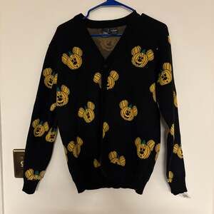 CAKEWORTHY DISNEY MICKEY MOUSE JACK-O'LANTERN EXPRESSIONS WOMEN'S CARDIGAN s EUC